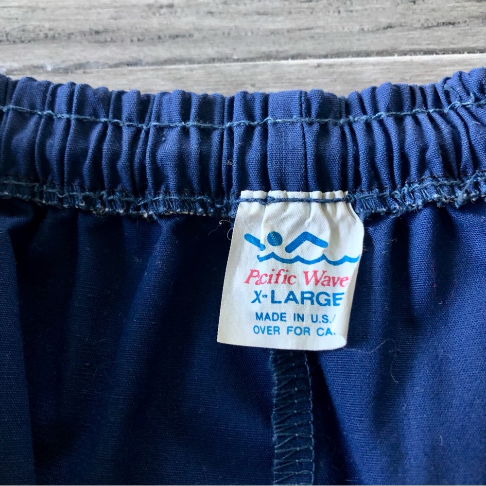 ❤️ LAST DAY Vintage 1980s Pacific Waves Color Block Swim Trunks - Picture 4 of 5